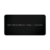 
The "Cognitive Null Set" SQL Query Desk Mat
