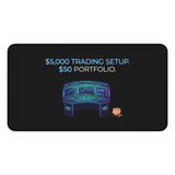 
Configuración de trading de $5,000. Cartera de $50. Alfombrilla de escritorio