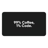
Alfombrilla de escritorio 99% Café, 1% Código