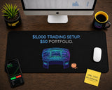 
Configuración de trading de $5,000. Cartera de $50. Alfombrilla de escritorio