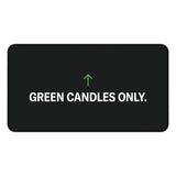 
Green Candles Only Desk Mat