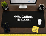 
Alfombrilla de escritorio 99% Café, 1% Código