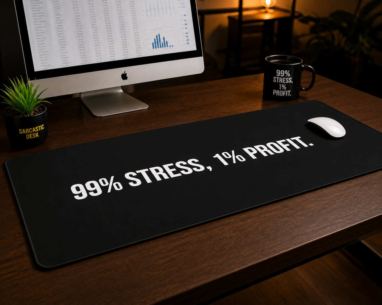 
Alfombrilla de escritorio: 99% estrés, 1% beneficios