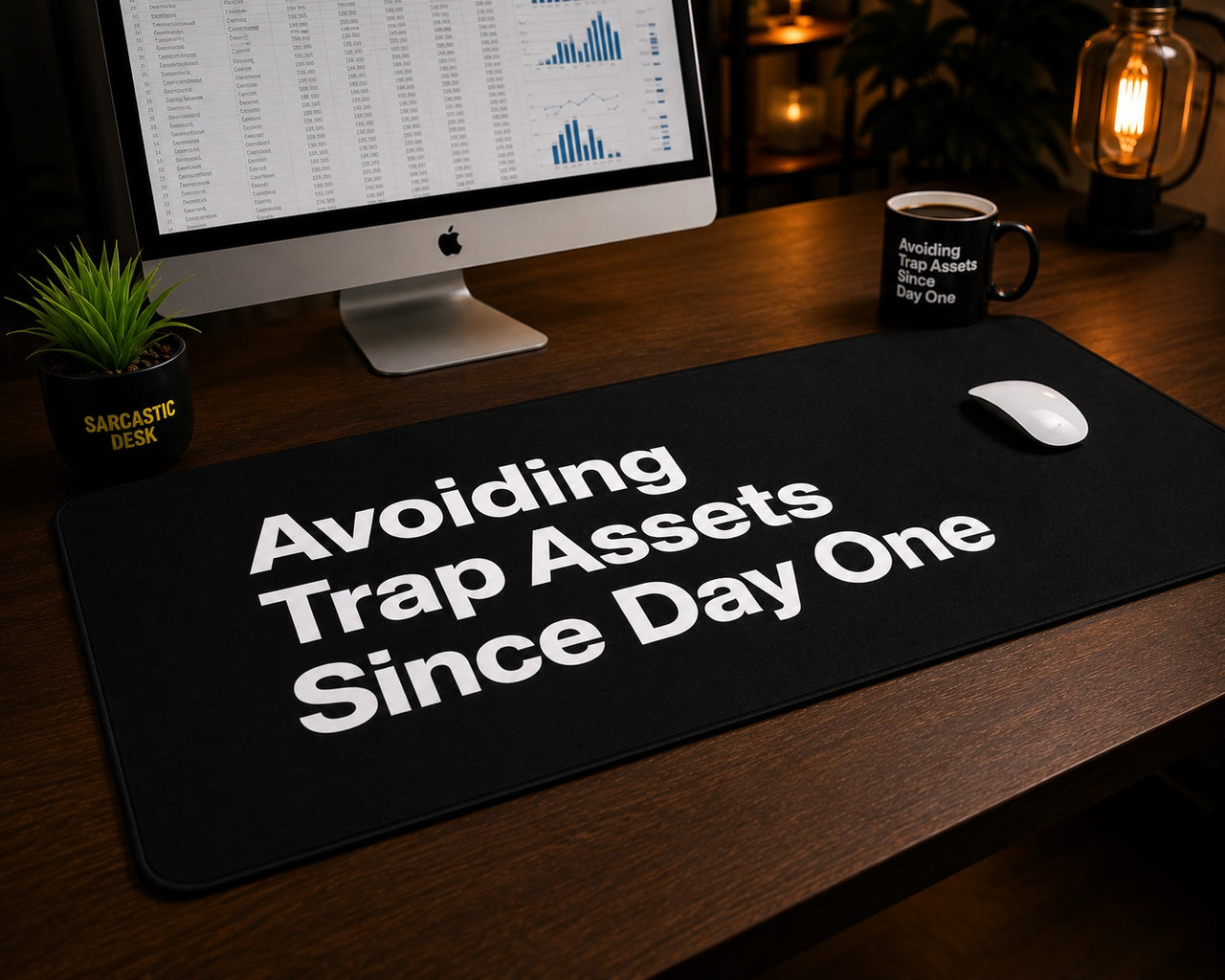 
Avoiding Trap Assets Since Day One Desk Mat