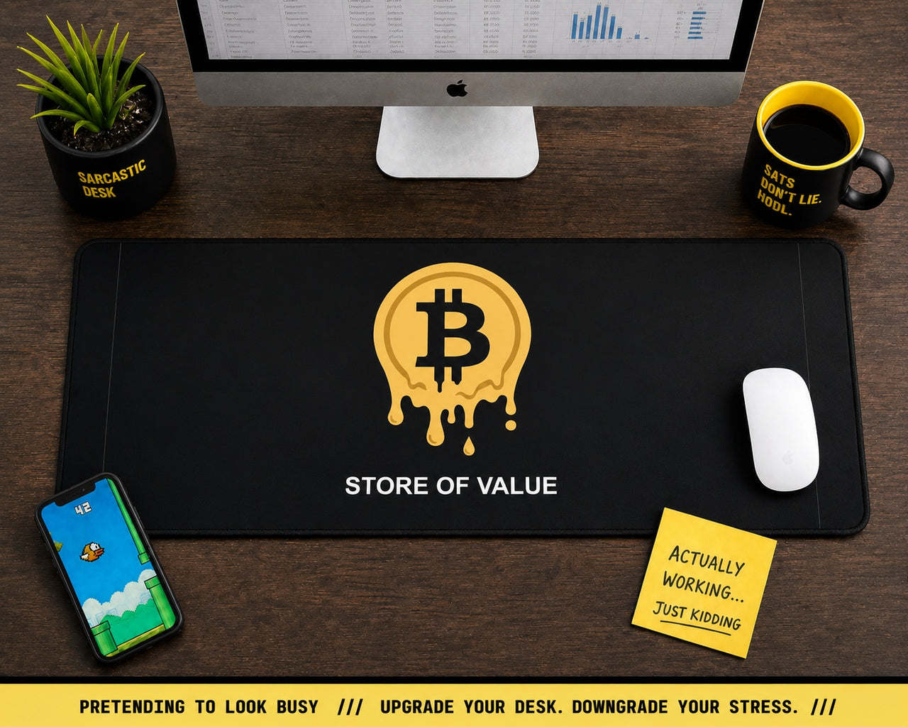 
Bitcoin: Alfombrilla de escritorio Reserva de valor