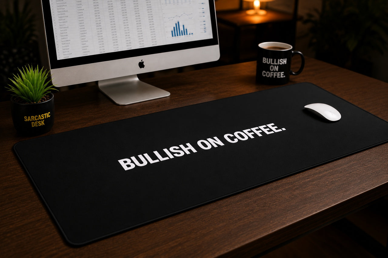 
Bullish on Coffee Desk Mat