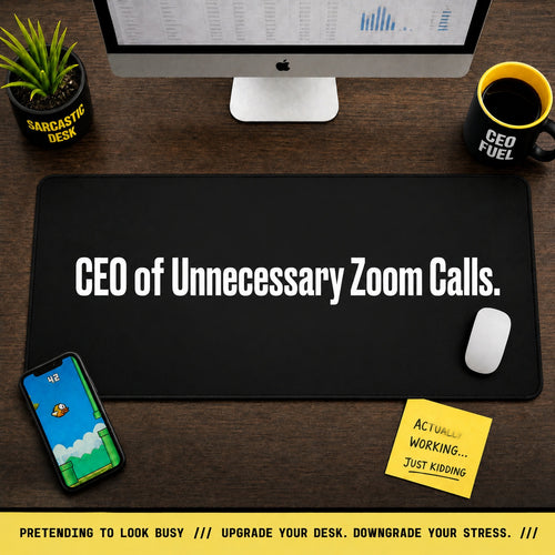 Alfombrilla de escritorio: CEO de las llamadas de Zoom innecesarias
