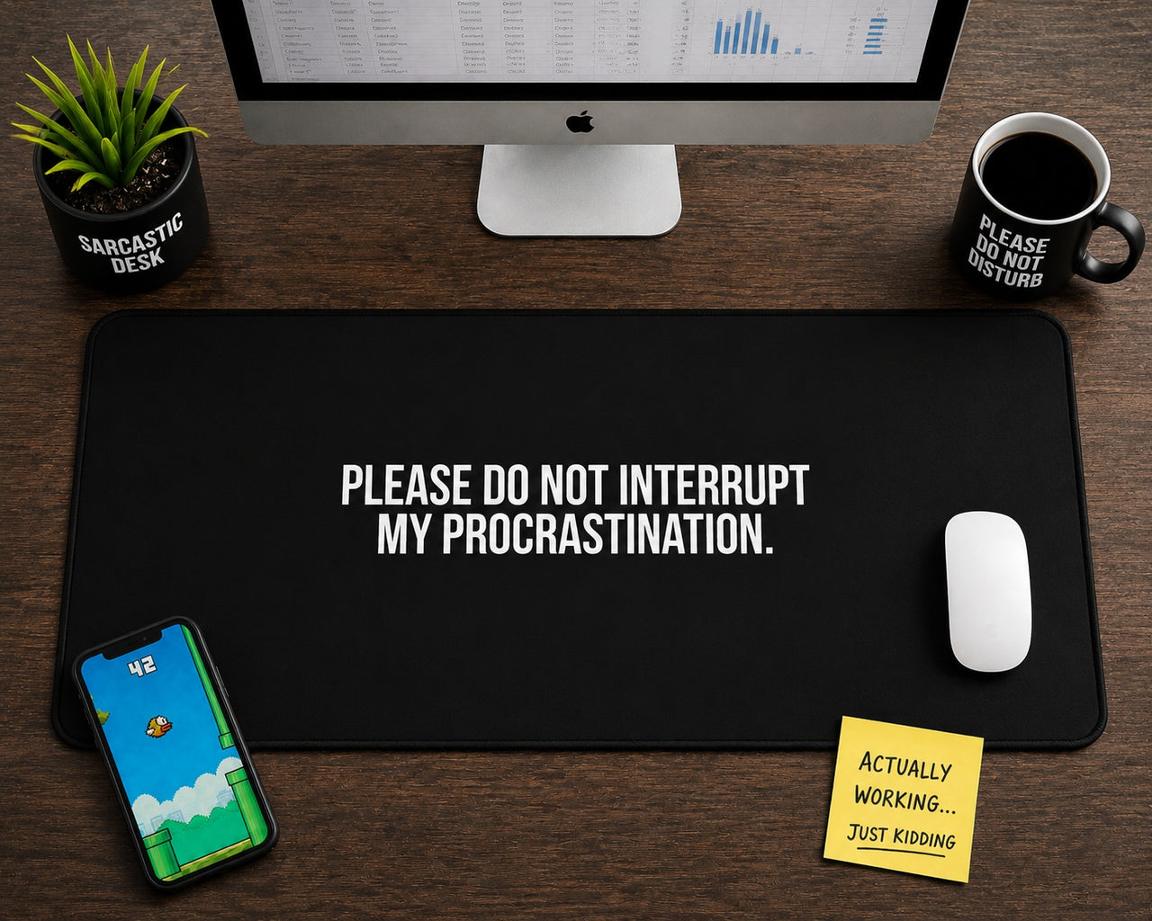 
Do Not Interrupt My Procrastination Desk Mat