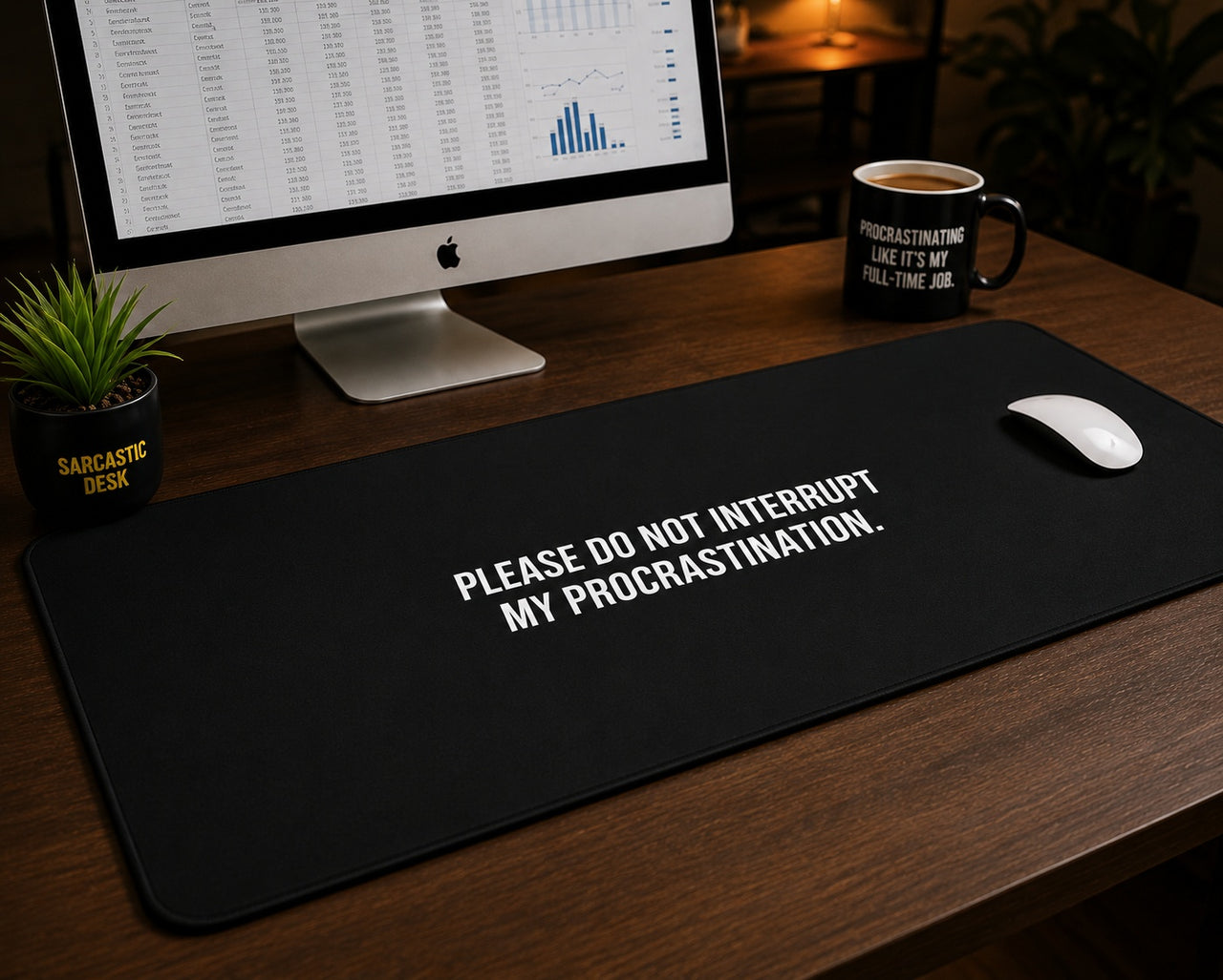 
Do Not Interrupt My Procrastination Desk Mat