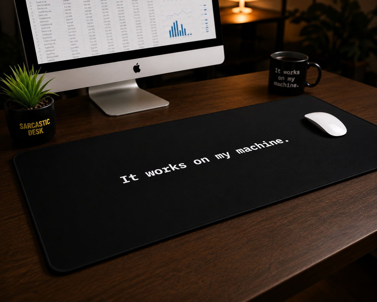 
It Works On My Machine Desk Mat