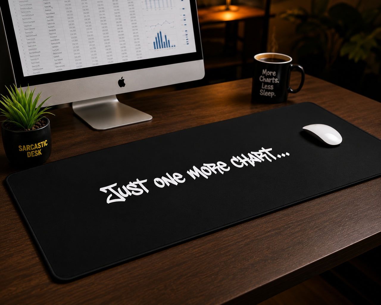 
Just One More Chart Desk Mat