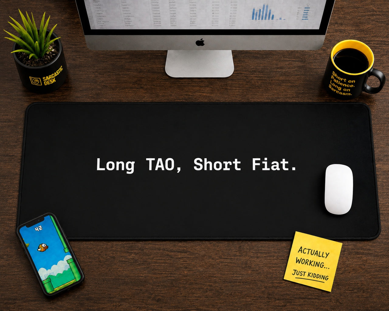 
Long TAO, Short Fiat Desk Mat