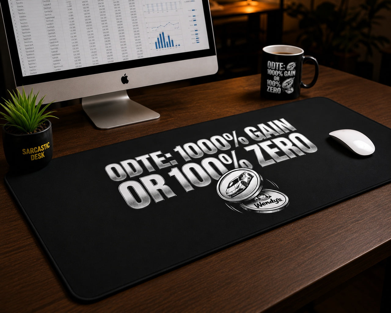 
ODTE: 1000% Gain or 100% Zero Desk Mat