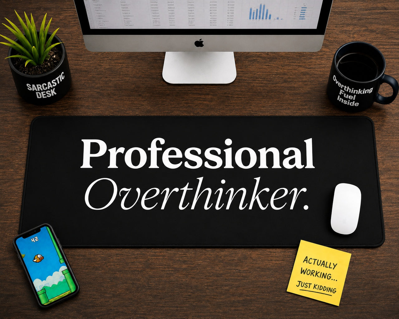 
Professional Overthinker Desk Mat
