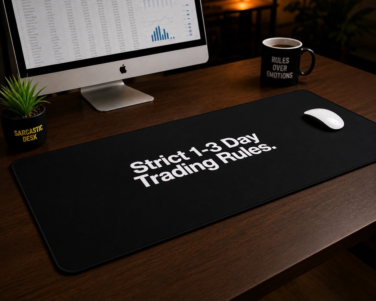 
Strict 1-3 Day Trading Rules Desk Mat