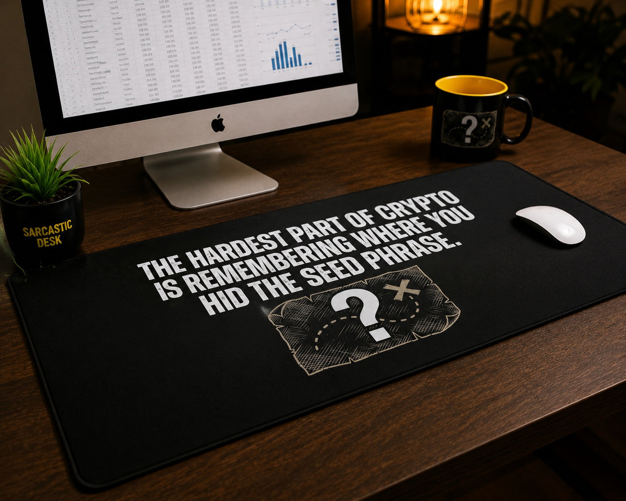 
The Hardest Part of Crypto Seed Phrase Mouse Pad – Funny Desk Mat