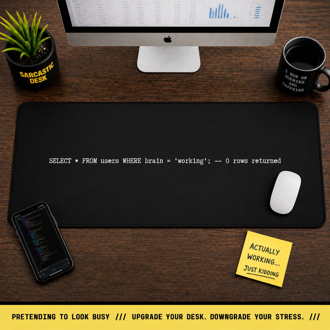 
The "Cognitive Null Set" SQL Query Desk Mat